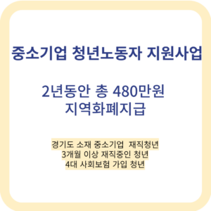 중소기업청년노동자지원사업